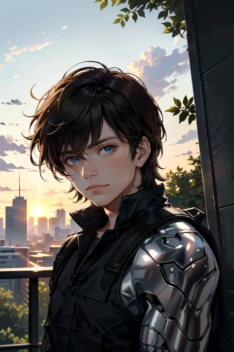 ((ultra detailed, masterpiece, absurdres))
<lora:MBBarnes:0.8>
MBBarnes, 1boy, medium hair, single mechanical arm, brown hair, blue eyes, Cosmopolitan city park at sunrise, dynamic soft morning light, detailed foliage