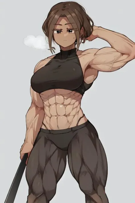 oddsnail,1girl,muscular,dark skin<lora:Oddsnail:1>