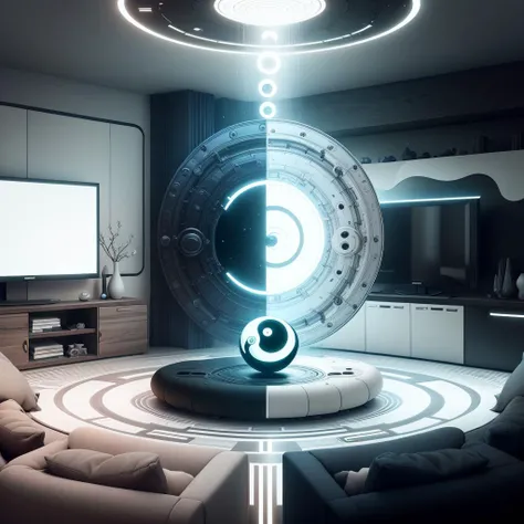 <lora:YinYangTech-20:0.8>,yinyangtech , scifi, yin yang, flow,
living room,