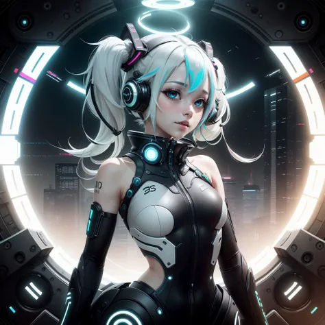 <lora:YinYangTech-20:0.8>,yinyangtech , scifi,
hatsune miku,upper body, multicolored hair, white hair,