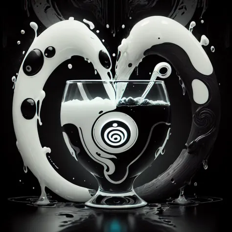 best quality,<lora:add_detail:0.25>,
<lora:style_yinYangTech_(yinyangtech--flow--scifi):0.95>, yinyangtech, flow, scifi,
yinyangtech cocktail, yinyangtech shot glass, symmetrical pouring liquid, yin-yang background, (twin shot glasses), dripping liquid, symmetrical, condensation