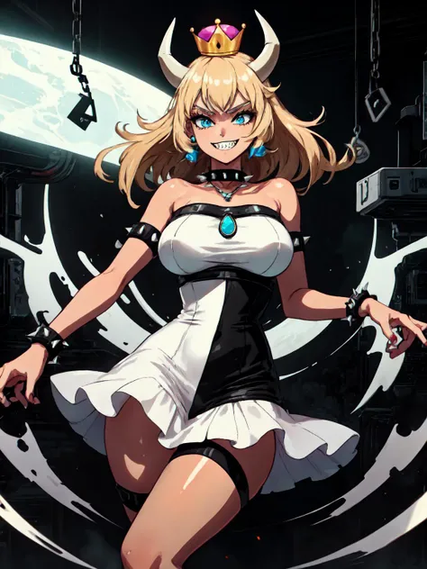 (( close、16k、highest quality、Attention to detail、Rich skin detail, nsfw、Loli)),(((((Brown Skin)))))、(Muscular)、 (Beautiful Eyes),((((Rear view、Fuck from behind))))、 ((Huge breasts、Swollen nipples、Hands behind head、Both armpits))、 ((Blue and white dress、black leotard、Pink Ribbon、White knee socks))、((((Skirt Lift))))、(Blue Eyes)、((White Hair、Blunt Bangs、long hair、Straight Hair、Ahoge)),  ((blush))、(Wide Hips、Thick thighs)、((((Embarrassing、:d))))、((In the dark ruins of the city))