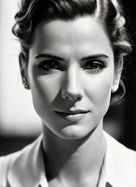 A 1930s professional photograph of sks woman, ((detailed face)), (High Detail), Sharp, 8k, ((bokeh)), <lora:locon_sandra_v1_from_v1_64_32:1.3>