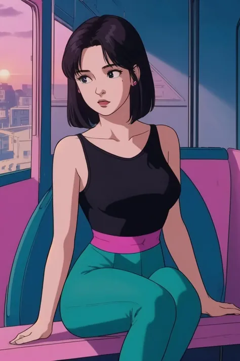 girl, (hotify,digital art,fit,hot body,instagram:1.2), (heroine:1.4), (Sunrise,Bus Interior Background:1.4),Plump,Massive Breasts,(Muay Thai),Short Hair,Thatch hair,(fuchsia Peplum,teal Leggings:1.3),Street Fighter,String Bikini ,(masterpiece,detailed,highres:1.4) <lora:90s_steel:0.6>