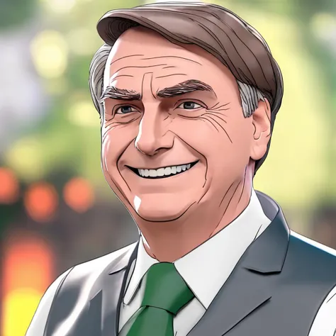 close shot of (bolsonaro man), 2d, cartoon, anime <lora:BolsonaroV1:0.8>