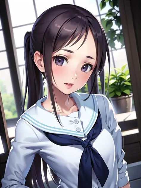 1girl, solo,(best quality),(masterpiece:1.1), upper body, looking_at_viewer, dynamic angle, cute, clear facial skin,