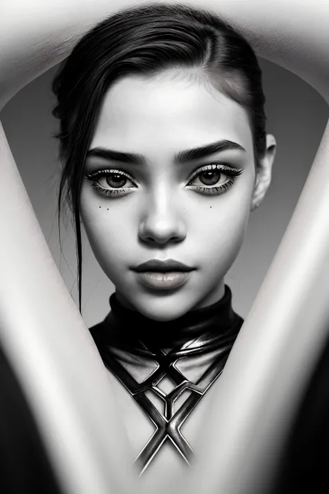 (pop surrealistic, dreamlike, pop culture elements, vibrant, detailed:1.15), <lora:sd15_ShaelahMcGilton_v1-000018:.9> ShaelahMcGilton, focus on eyes, close up on face, smiling, hair styled Straight French Twist, desaturated grunge filter