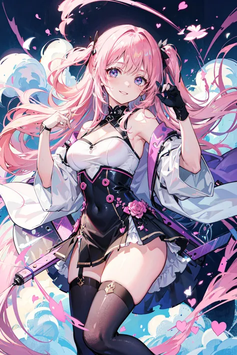 ((best quality, masterpiece, absurdres, super-resolution)) (Pink colors:1.2)
