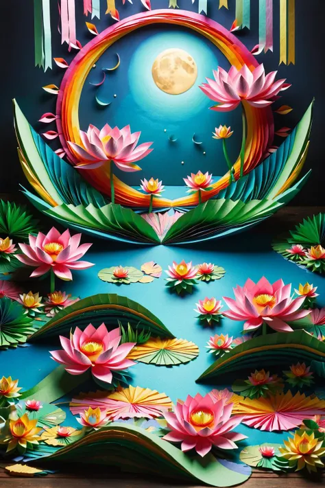 ral-paperstreamer,<lora:ral-paperstreamer-sdxl:1>,
Lotus Pond Moonlight,