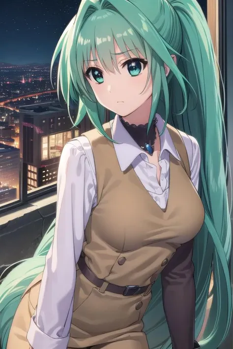 woman　slender　fantasy　wizard　lightly dressed　magic school　half naked　blonde　 silver hair　 Red hair　 green hair　blue hair