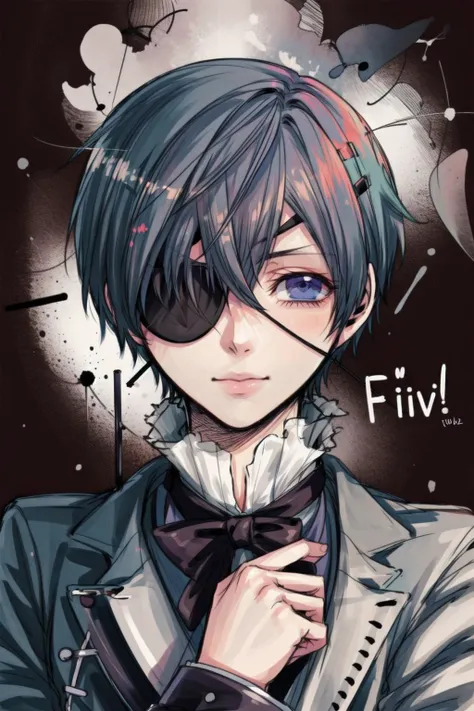 cielv2, 1boy, solo, looking at viewer, eyepatch, <lora:ciel_phantomhivev2:0.8>, <lora:Jav - Detail Tweaker:0.5>