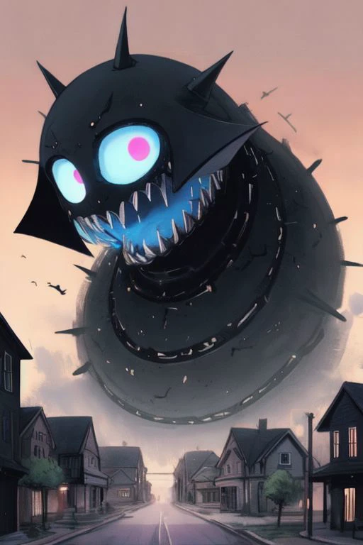 strange things, the abyss devouring a suburban village,