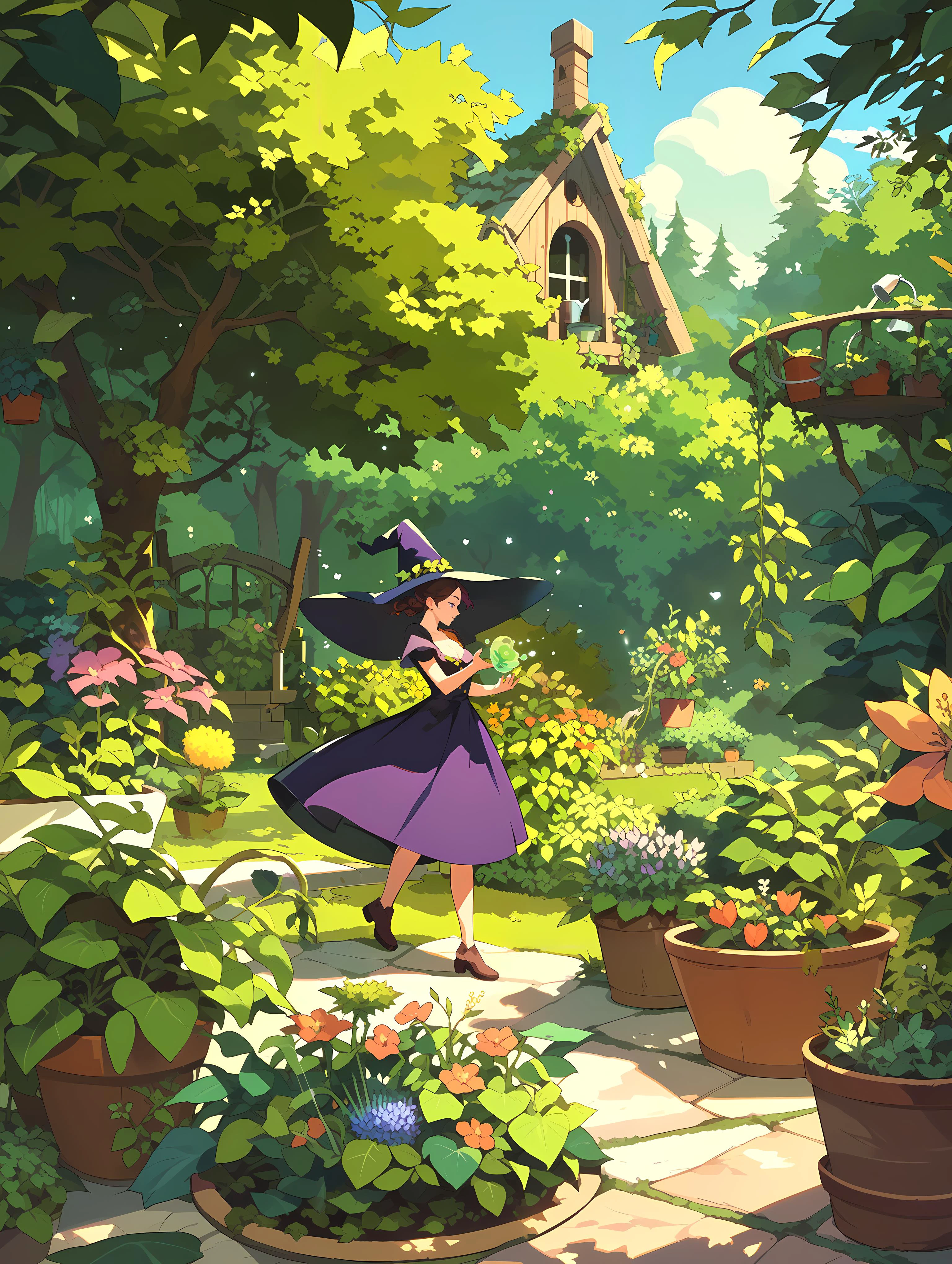 witch, water_manipulation, magic, waterbending, water_spirit, water magic, spirit,<lora:EnvyGardencoreXL01:0.4> , gardening, <lora:quality1:1>, score_9, score_8, score_7, score_8_up, score_7_up, score_6_up