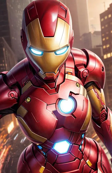 proportional eyes, (realistic:1.5),photorealistic, hyper realistic, extremely detailed, hyper detailed, soft lighting, detailed background, extreme detail background, sharp details, female iron man