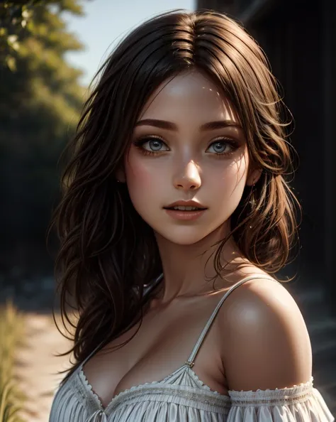 1 girl, white dress, full body, masterpiece,ultra realistic,32k,extremely detailed CG unity 8k wallpaper, best quality,  <lora:copax_charm_portrait-000004:1>