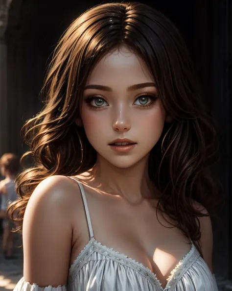 1 girl, white dress, full body, masterpiece,ultra realistic,32k,extremely detailed CG unity 8k wallpaper, best quality, <lora:copax_charm_portrait-000004:1>
