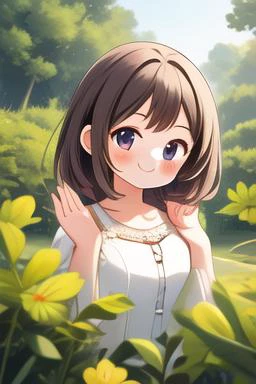 (masterpiece), (best quality), (extremely detailed), (1girl), solo, (pretty cute girl), looking at viewer, slender, smile, upper body, outdoors, extremely detailed wallpaper, (parfect detail features), 8k, UHD, <lora:128-256_v1:1>, hands, <lora:highPixelar3D_LS_v1zwei:1>