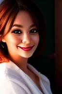 (masterpiece), (best quality), (extremely detailed), photo realistic, (1girl), solo, (pretty cute girl), looking at viewer, slender, smile, upper body, indoors, extremely detailed wallpaper, (parfect detail features), 8k, UHD, <lora:128-256_v1:1>, hands, realistic,  <lora:highPixelarReal_v1zwei:1>