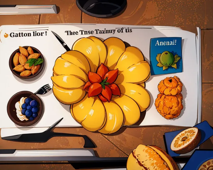 a chart describing the strange variety of food on an alien world, helpful infographic, vector illustration