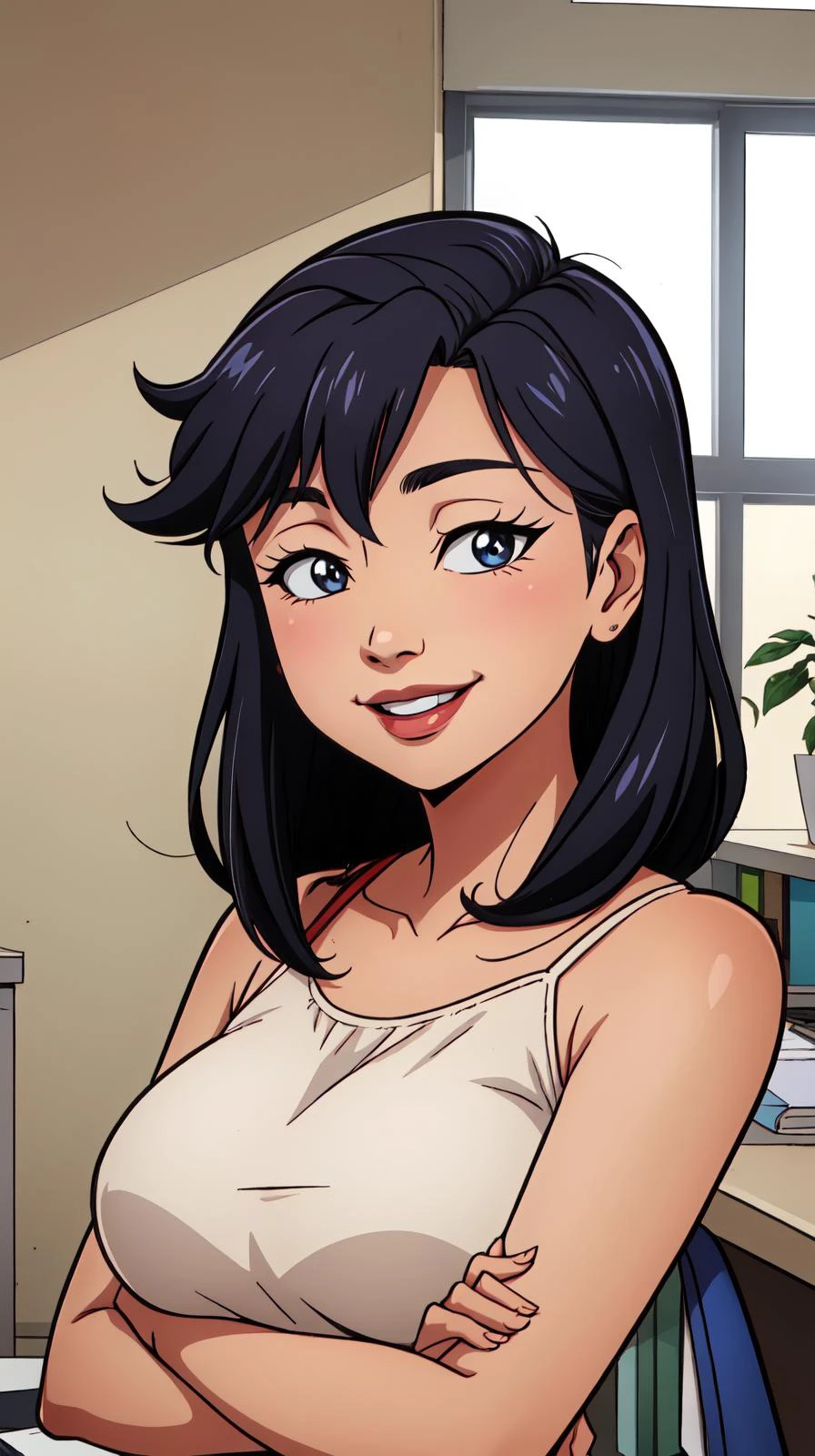 saori_ootori, office_lady, upper body, smile <lora:saori_ootori_v1:0.8>, masterpiece, best quality