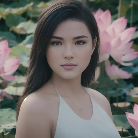 (Ultra detailed:1.3) (((hyperrealistic))) color professional (full length portrait:1.4) ((Vietnamese girl)) photo of (((((1girl)))(18 yo, short black wavy hair))), ((extremely detailed skin), (detailed face:1.2), ((hyperrealistic on human facial skin detailed texture(taut, ags under the eyes, ((expression lines)), ((nasolabial folds)), ((contour)), luster, pores, supple skin pores)))), ((detailed full lips)), ((hyperrealist high detailed hair)), wearing (((hyperrealistic detailed (green<lora:AoYem_V5_10rp_40ep_1e-6-000030:0.8:OUTALL>)))) made by brocade silk fabric, wearing (white (long pants)), wearing high heels on foot, (realistic, detailed eyes, attractive nature sexy educative shaded pose), alluring eyes, (small breasts:1.1), (looking at viewer:1.331), (sit in the wood boat on the lotus flower river), (hyperrealistic lotus flower river background), ((visible pores:0.3)), ((high detailed skin:0.9)), intricate detail, imperceptible detail, artesian, masterpiece, DSLR, DLSR, photographed on a Sony Alpha 1 Camera, Zeiss 35mm lens, F/8 aperture, RAW photo ((ultra-detailed)), wide angle, sharp outline, (((sharp focus on face))), (depth of field), POV, 8K, UHD, diffused soft light, soft lighting, lens flare, natural warm lighting, light from above, (strong front main lighting), halo, crystal clear, high res, photorealistic, depth layering, physically-based rendering, solo