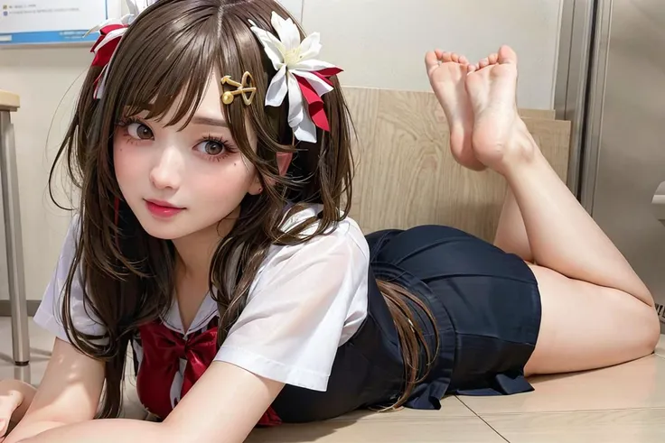 top-quality、Top image quality、((Crystal clear and thin、white school swim suit))、the shape of the  protrudes、((The swimsuit sticks snugly to the body))、((The shape of the body looks perfect even from the top of the swimsuit))、1 Japan Woman、A room in a hotel、((Lying on your back on the bed、Leaning back))、The body is wet with lotion、Sexually aroused、Faint-hearted face、embarassed face、frowning、Eyes closed、Screaming、12year old、Water is gushing out of the crotch、Water is flowing from the mouth