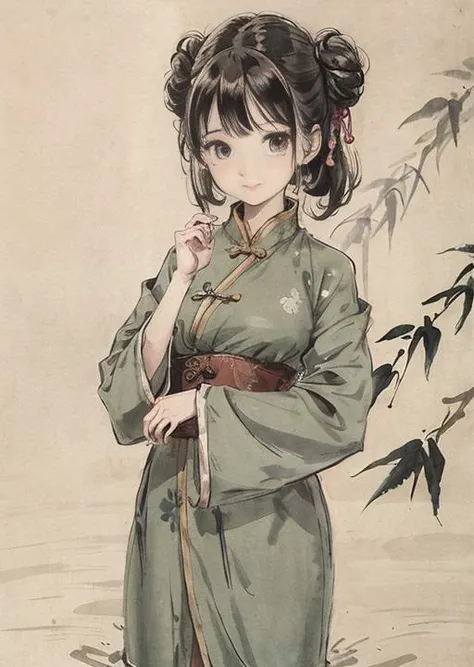 (ultra high res,photorealistic,realistic,best quality,photo-realistic), (high detailed skin,visible pores),(real person,photograph), watery eyes, shukezouma, negative space, shuimobysim , portrait of a woman standing , (blush|cute and playful|adorable|skinny|thick bangs|beauty|twintail|hair bun,), eyes are not the same size), willow branches, (masterpiece, best quality:1.2), traditional chinese ink painting, modelshoot style, peaceful, (smile), extremely detailed face, looking at viewer, lush bamboo, flying leaves, wearing long hanfu, hanfu, song, willow tree in background, wuchangshuo, <lora:Moxin_Shukezouma11:0.7> <lora:Moxin_10:0.65>, river background day, nature, hide hands, arm in the back