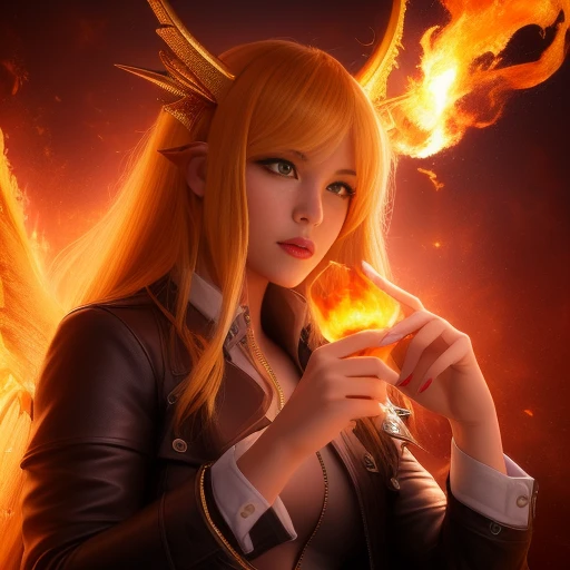 masterpiece, best quality, realistic, a (dragon-headed:1.0) anthro woman grasping the bars of her jail cell, her hair is on fire with flames erupting from her face, she is (snarling:0.7) and (baring her fangs:0.7), she has (membranous wings:1.1) spread out, skin details, wearing a leather jacket with silver spikes, wild dirty blond hair, chromatic aberration, depth of field, soft lighting, tone mapped, highly detailed, artstation, concept art, smooth, sharp focus, dramatic lighting, highly detailed artwork, cinematic, trending on Artstation, 8K, incredible shadows, (highly detailed background:1.0),  flame_surge_style