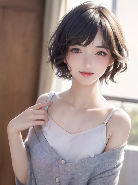 (ultra high res,photorealistic,realistic,best quality,photo-realistic),
(high detailed skin,visible pores,real person,photograph),
<lora:cuteGirlMix4_v10:0.6>,mix4,
(8k, raw photo, best quality, masterpiece), 1 japanese girl,photon mapping, radiosity, physically-based rendering,((face close-up,haunting smile)),((((short hair)))),
(blush|cute and playful|adorable|small breasts|thick bangs|beauty|18 years old|childish looks|under 18 years old|hairpin),((((skinny)))),