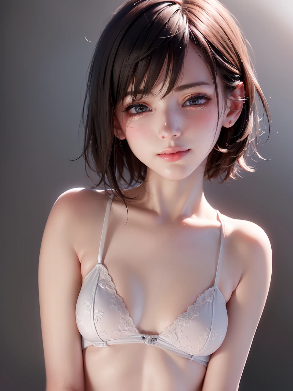 (ultra high res,photorealistic,realistic,best quality,photo-realistic),
(((high detailed skin,visible pores))),(real person,photograph),
<lora:shojovibe_v11:0.4><lora:GuoFeng3.2_Lora:0.2>,((mix4)),
(8k, raw photo, best quality, masterpiece),(1 japanese girl),photon mapping, radiosity, physically-based rendering,automatic white balance,(((face close-up,haunting smile,moist lips,short hair))),mastoid process,watery eyes,
(blush|cute and playful|adorable|skinny|thick bangs|beauty|18 years old|childish looks|under 18 years old),((((small breasts,)))),((((looking at viewer)))),((irises and pupils are rounded,the pupil reflects the surroundings,eyes are not the same size)), ((((skinny)))),