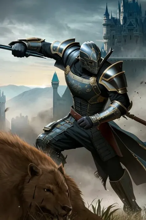 hero, a hero never seen before, jawlines, male, epic, silver armor, hyperdetailed 3d matte painting, cinemascope panoramic, awe inspiring, colossal, landscape, ((He who knows the father and the mother will be called the son of a harlot.)), natural skin texture, sharp focus, ((((cinematic look)))), insane details, intricate details, art by greg rutkowski and by caravaggio and by alphonse mucha, analog style, castle, in a castle, fighting, battle,