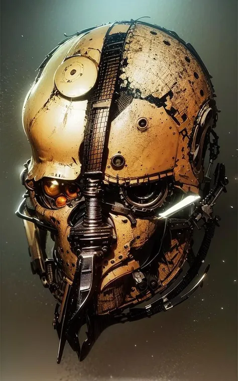 steampunk, a man wearing a metal mask with a sword in his hand,full body