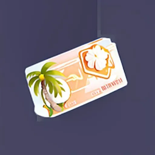 best qualitysymmetry,realistic,hason_card_v1.0,icon of card,coconut tree