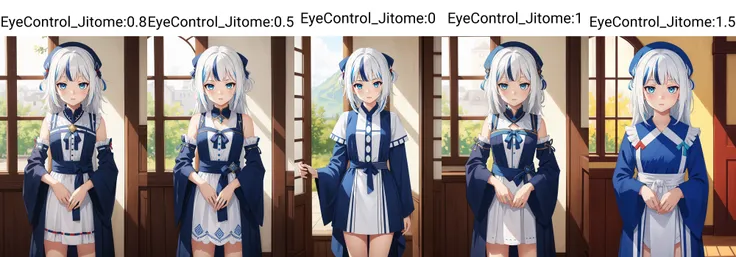 (masterpiece, best quality), intricate details,
1girl, <lora:Gawr Gura:0.8> gawr gura, white hair, blue streaked hair, blue eyes,
<lora:EyeControl_Jitome:0.8> (jitome:1.5),