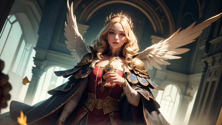 best quality, masterpiece, of a male, dressed as a Warlock, with blonde hair, with a male Graceful half-up hairstyle with elegant curls and a beaded hair comb, wearing a circlet, dutch angle, standing, In a magical carnival with fantastical beasts, fortune tellers, and enchanted rides,, realistic, concept art, cinematic, volumetric lighting, highly detailed, 8k ultradetialed character with perfect face,detailed skin,(ultrasharp:1.3),(masterpiece:1.1),best quality AS-YoungV2,(photorealistic:1.2),ultrarealistic,realistic ultradetailed character,4k perfect quality,<lyco:GoodHands-beta2:1>Magnificent,Imperceptible detail,Intricately designed,