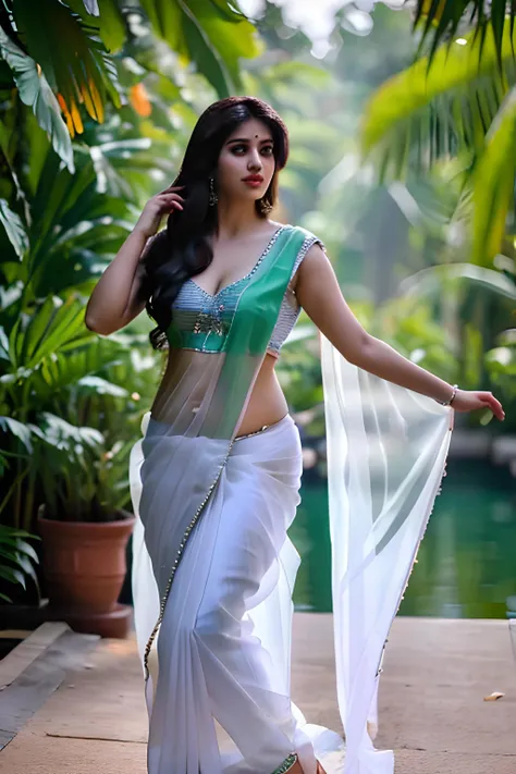 (best quality, masterpiece, detailed, realistic, photo-realistic, 35mm film, HDR, 4k, , full body, Indian women, 1girl, focusing on camera, leaning, cleavage, detailed, realistic body, detailed eyes, detailed face, ultra high details, masterpiece,
Indian girl, Indian saree, actress, Indian actress, mature woman, big breast, Indian traditional dress, belly, cleavage, naval, good anatomy, medium boobs, cleavage, transparent saree, white saree, white wet saree, full body
<lora:Indian Saree:0.5>