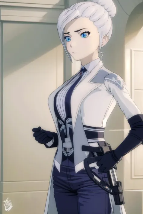 winterschnee, <lyco:winterschnee-lyco-nochekaiser:1>,
winter schnee, blue eyes, white hair, hair bun, single hair bun,
BREAK gloves, boots, necktie, black gloves, belt, pants, black footwear, uniform, high heels, coat, blue pants, knee boots, black necktie, high heel boots, white coat,
BREAK indoors, castle,
BREAK looking at viewer, (cowboy shot:1.5),
BREAK <lyco:GoodHands-beta2:1>, (masterpiece:1.2), best quality, high resolution, unity 8k wallpaper, (illustration:0.8), (beautiful detailed eyes:1.6), extremely detailed face, perfect lighting, extremely detailed CG, (perfect hands, perfect anatomy),