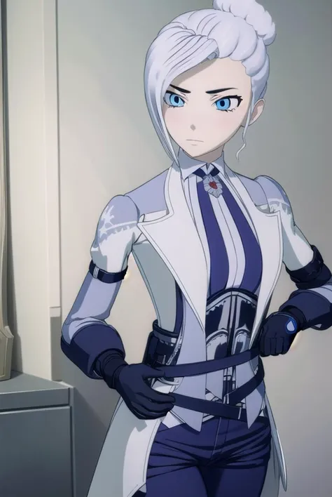 winterschnee, <lyco:winterschnee-lyco-nochekaiser:1>,
winter schnee, blue eyes, white hair, hair bun, single hair bun,
BREAK gloves, boots, necktie, black gloves, belt, pants, black footwear, uniform, high heels, coat, blue pants, knee boots, black necktie, high heel boots, white coat,
BREAK indoors, castle,
BREAK looking at viewer, (cowboy shot:1.5),
BREAK <lyco:GoodHands-beta2:1>, (masterpiece:1.2), best quality, high resolution, unity 8k wallpaper, (illustration:0.8), (beautiful detailed eyes:1.6), extremely detailed face, perfect lighting, extremely detailed CG, (perfect hands, perfect anatomy),