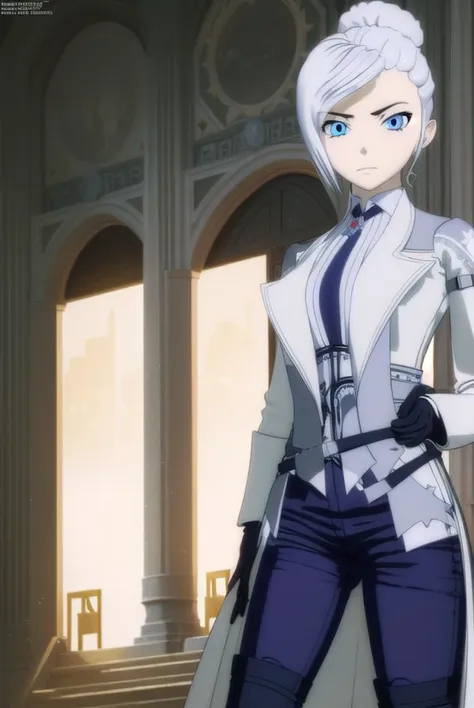 winterschnee, <lyco:winterschnee-lyco-nochekaiser:1>,
winter schnee, blue eyes, white hair, hair bun, single hair bun,
BREAK gloves, boots, necktie, black gloves, belt, pants, black footwear, uniform, high heels, coat, blue pants, knee boots, black necktie, high heel boots, white coat,
BREAK indoors, castle,
BREAK looking at viewer, (cowboy shot:1.5),
BREAK <lyco:GoodHands-beta2:1>, (masterpiece:1.2), best quality, high resolution, unity 8k wallpaper, (illustration:0.8), (beautiful detailed eyes:1.6), extremely detailed face, perfect lighting, extremely detailed CG, (perfect hands, perfect anatomy),