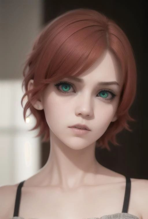 <lora:ConceptBlankEyesHypnosis_v10:1> HYPNOLORA
EMPTY EYES
Close up
Vacant expression <lora:shadedFaceEyesIn_shadedFace:1>, proportional eyes, (realistic:1.5), extremely detailed, hyper detailed, soft lighting, detailed background, extreme detail background, sharp details, beautiful face, symmetrical eyes, short red hair, short hair, red hair, green eyes, woman, high quality, (full body:1.3),