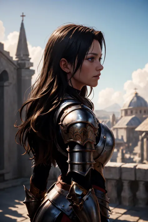 a portrait of a female paladin adorned in holy armor, spiked armor, standing, intricate background, fantasy, lifelike, from side,
masterpiece, best quality, intricate detail, high background detail, high contrast, <lora:emotion_angry_slider_v1:1> raytracing, <lora:backlight_slider_v10:-1> <lora:contrast_slider_v10:2>, <lora:skin_slider_v10:0.5>