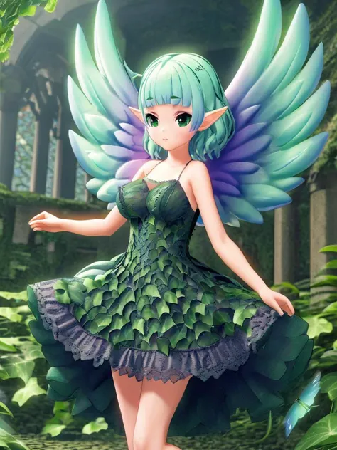 <lora:CorruptedKingdoms_v1_SDXL:0.8> Pixie wearing a dress made of ais-ivy, magical, enchanted, intricate details, ultra sharp <lora:Ivy_Style_SDXL:0.4>