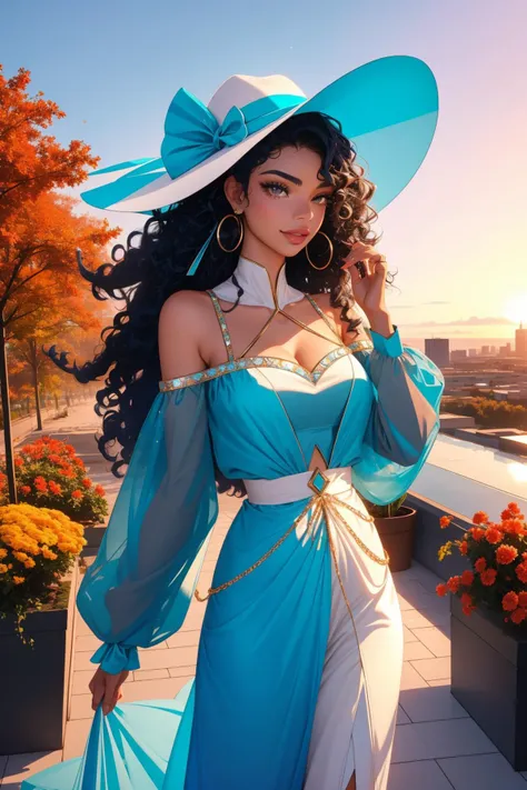 Disney Princess Jasmine (black trench coat, royal miniskirt, royal halter top, gold body chains)  has snuck out and is ready for a  Princess girls night out.. Princess Ariel's apartment downtown