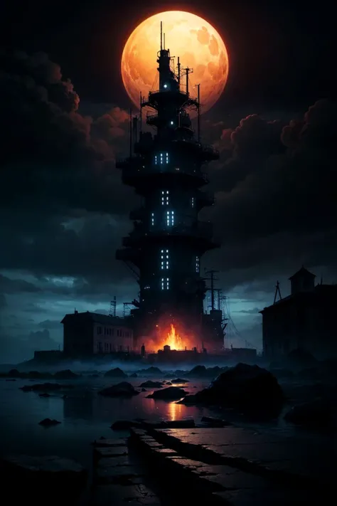 best quality, masterpiece, Fossil, foreboding atmosphere,