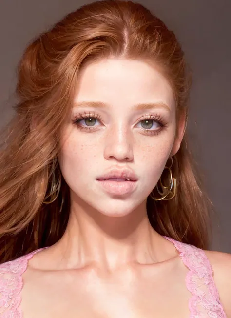 portrait of Cintia Dicker, epic (photo, studio lighting, hard light, sony a7, 50 mm, matte skin, pores, colors, hyperdetailed, hyperrealistic), <lyco:Cintia Dicker:1> a woman with big lips with a pink lollipop in her mouth <lora:biglips:0.2>