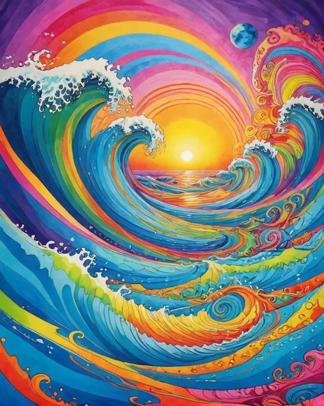 Superflat, Magewave, Aggressive Repulsive "With each passing season, nature's canvas transforms, a masterpiece in perpetual motion.", Luminous trails, Grayscale, <lora:Psychedelic:1> Psychedelic