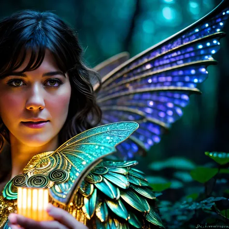 beautiful Mary Elizabeth Winstead as a fairy,(highly detailed:1.2),(best quality:1.2),(8k:1.2),sharp focus,(subsurface scattering:1.1),award-winning photograph,professional portrait photography,(close shot:1.1) (glowing bioluminescent forest:1.2),iridescent fairy wings (very detailed background:1.2),(fantasy:1.1), analog style, modelshoot style, knollingcase, dreamlikeart, elden ring style, dramatic lighting, by wlop jeffrey simpson greg rutkowski alphonse mucha wlop,<lora:maryElizabethWinstead_v10:0.9>
