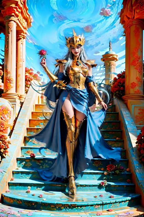 <lora:badgirl-v15fix-lora-wdvae-6ep-resize:0.7>,bad-girl,red lips,(light blue hair:1.1),(seductive smile:1.4),(Blue eyes:1),(looking at viewer:1.1),