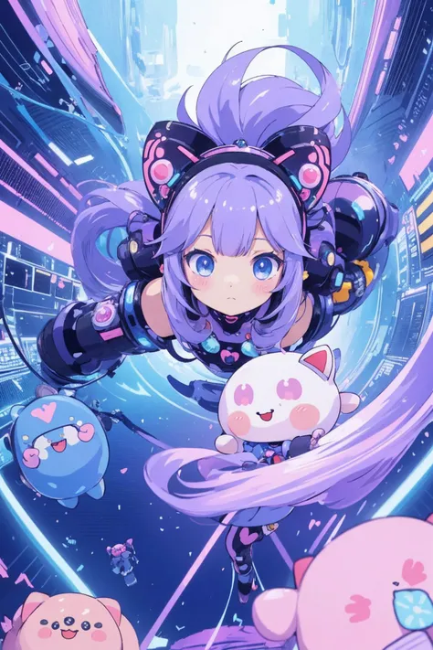 (kawaii character:1.4),
cyber princess,
she is diving her mind into the cyber network,
(special effects),
masterpiece, best quality,
crisp image, sharp image, clear image, unreal image,
extremely detailed background,