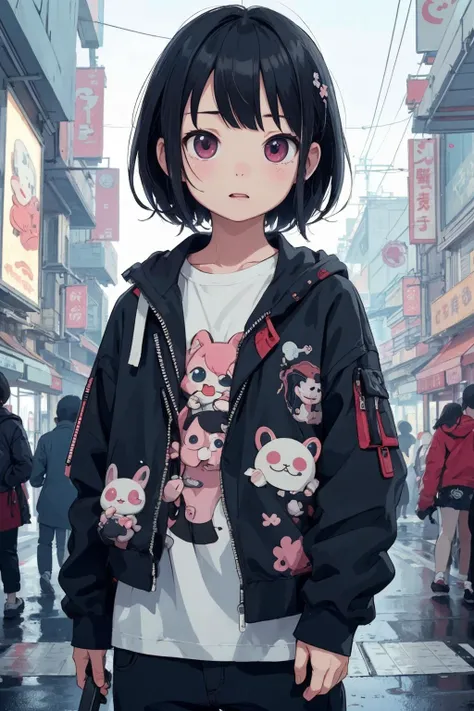 (characters and backgrounds with different themes),
kawaii character of slice of life, everyday clothes, at cyberpunk world,
masterpiece, best quality, extremely detailed,
crisp image, sharp image,